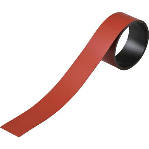 緑十字 テープ状カラーマグネット 赤 マグネ30R 30mm幅×1m×0.8mm 片面磁力 ( 312054 ) (株)日本緑十字社 | 