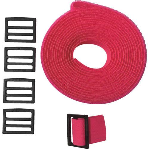 ユタカメイク マジックテープ 自由自在バンド 25mm×3m 赤 ( G-243 ) (20個セット) (株)ユタカメイク (メーカー取寄) | 