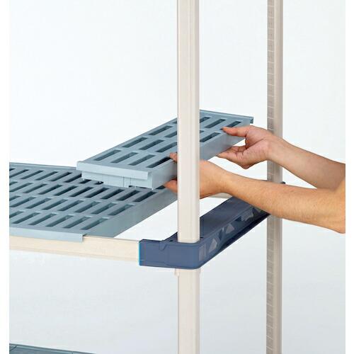ERECTA メトロマックス4 フラットマット+抗菌樹脂製ポール 間口910mm×奥行620mm×高さ1378mm 4段 ( MAX4-2436F-MX54P-4 )_1