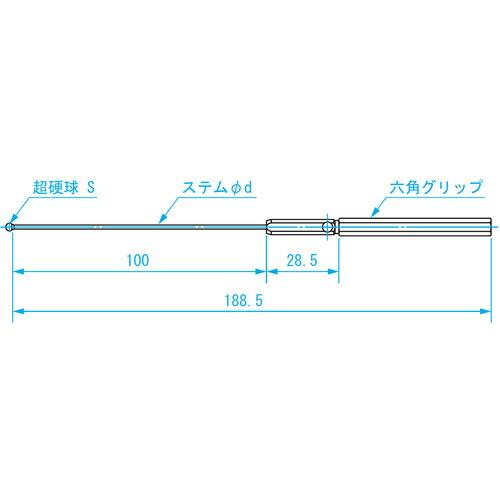 SK ボールギャップゲージ ステム径2.3mm 規格φ6.1 ( BTS-061 ) 新潟