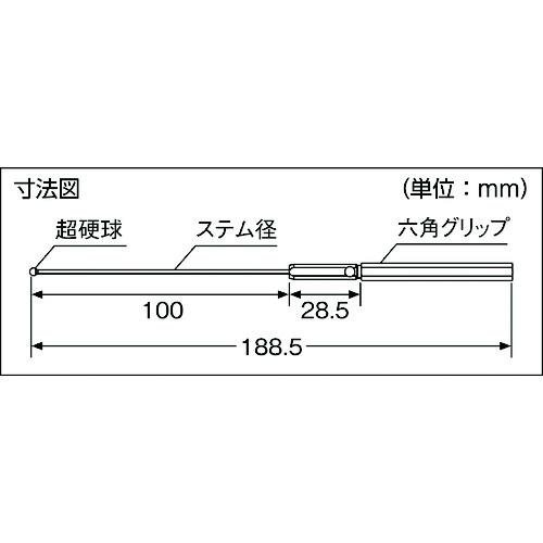 SK ボールギャップゲージ ステム径2.3mm 規格φ6.1 ( BTS-061 ) 新潟
