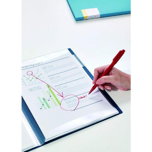 KING JIM クリア-ファイルカキコ A4タテ型 赤 20ポケット ( 8632-R ) |  | 01