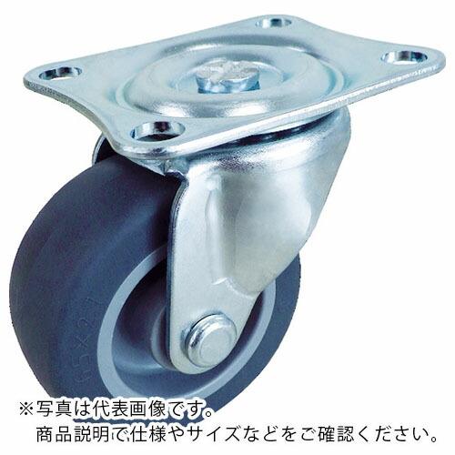 TRUSCO キャスター TYGシリーズ 自在 エラストマー車 50mm ( TYGE-50 ) トラスコ中山(株) | 