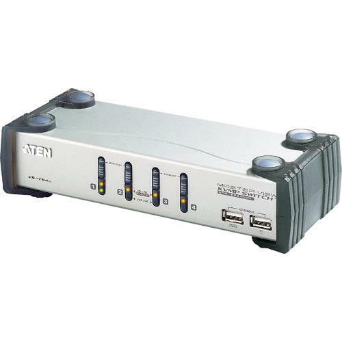 ATEN KVMP[[TM上]]スイッチ 4ポート/USB/VGA/オーディオ/USB2.0ハブ2ポート ( CS1734A ) ATENジャパン(株) | 