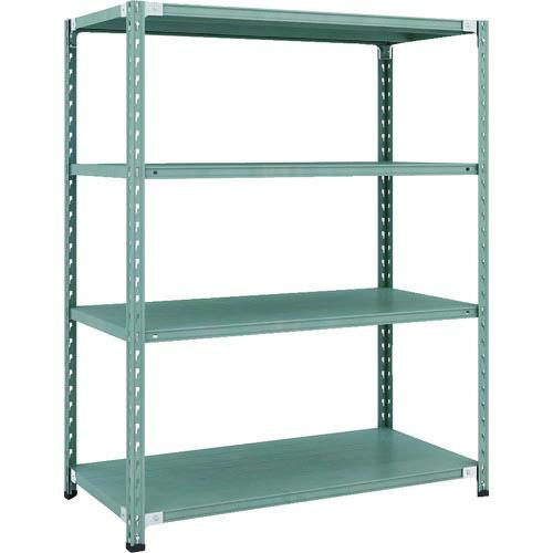 【SALE価格】TRUSCO CB型セミボルトレス軽中量棚 1200X600XH1500 4段 グリーン ( CB-5464-GN ) | 