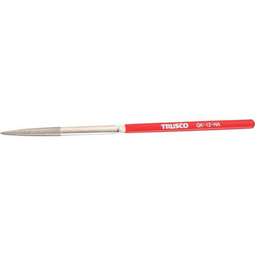 TRUSCO ダイヤモンドヤスリ 鉄工用#140 半丸 1本入 全長170mm(12本組サイズ) ( GK-12-HA ) トラスコ中山(株) | 