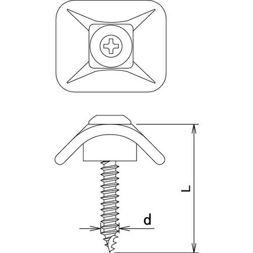 DAIDОHANT 波板専用ビス ポリカ座金 木下地用 5×35 ブロンズ 100本 ( 00045969 ) (株)ダイドーハント (メーカー取寄) |  | 03
