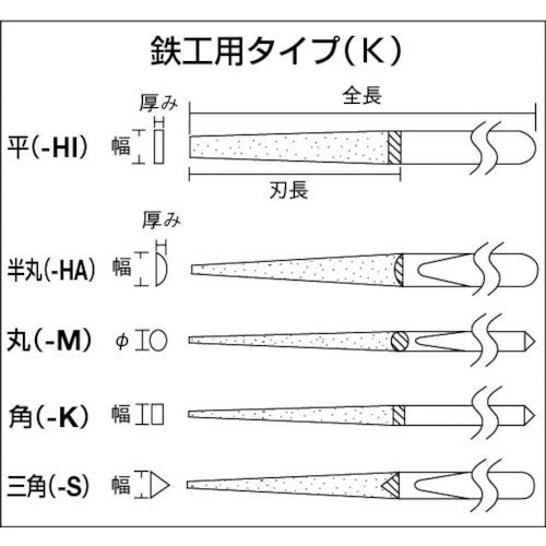 エビ ダイヤモンドヤスリ(鉄工用) 5本組 三角 ( K5-S ) (株)ロブテックス |  | 02
