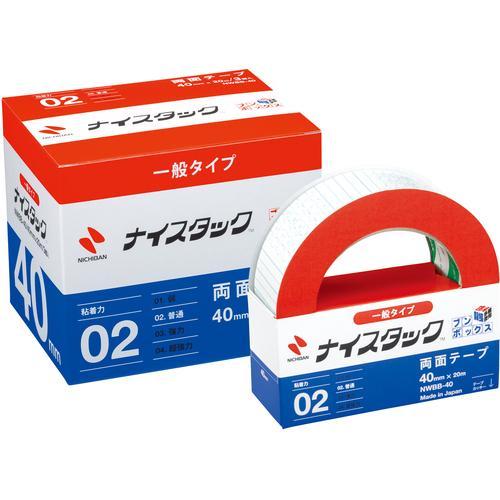 【SALE価格】ニチバン 両面テープ ナイスタック  40mmX20m(大巻3巻入) ( NWBB-40 ) | 