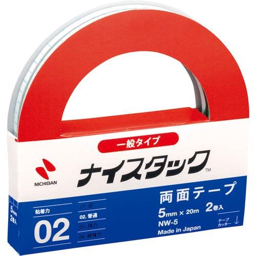 ニチバン 両面テ-プ ナイスタック 5mmX20m 2巻入り  ( NW-5 ) | 