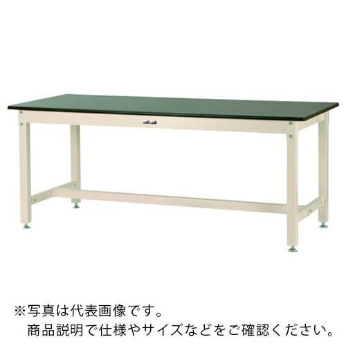 ヤマテック 中量作業台 ワークテーブル800シリーズ 固定式 W1500×D600×H740mm グリーン/ヤマテックアイボリー ( SVR-1560-GI ) (メーカー取寄)