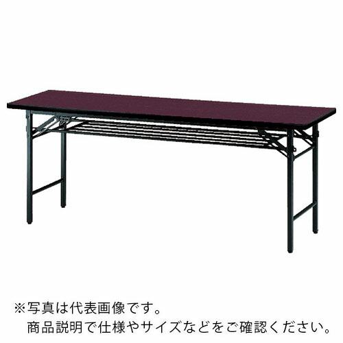 TRUSCO 会議用テーブル棚付折り畳み式 1500×450×700 ローズ ローズ ( TS-1545 RO(ローズ)(ソフトエXチュジマキ) ) トラスコ中山(株) | 