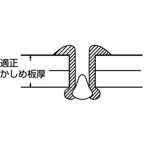 エビ ブラインドリベット(ステンレス/スティール製) 4-5(1000本入) 箱入 ( NSS45 ) (株)ロブテックス |  | 05