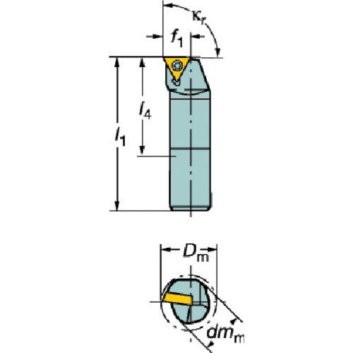 SANDVIK ( サンドビック )　コロターン１０７　ポジチップ用超硬防振ボーリングバイト（４３０） (F10M-STFCR 09-R (430))_1