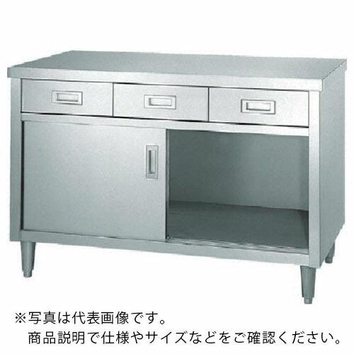 シンコー　キャビネット作業台　アジャスト付　ＥＤ型　（引出・ステンレス戸）　７５０×４５０×８００ ( ED-7545 ) (メーカー取寄)