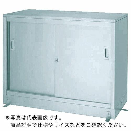 シンコー　ステンレス保管庫　一段式ベース付　Ｌ型　（ステンレス戸）　９００×４５０×９５０ ( L-9045 (SUS430) ) (メーカー取寄)