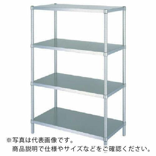 シンコー ステンレスラックベタ棚4段 SUS430 間口738×奥行588×高さ1800 ( RB4-7560 (SUS430) )
