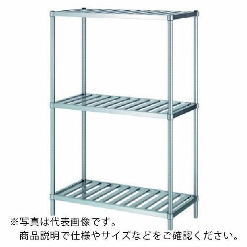 シンコー ステンレスラックスノコ棚3段 SUS430 間口1188×奥行588×高さ1800 ( RS3-12060 )