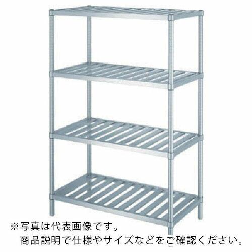 シンコー ステンレスラックスノコ棚4段 SUS430 間口1788×奥行888×高さ1800 ( RS4-18090 )