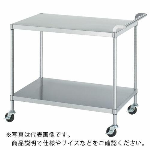 シンコー　ステンレスワゴン（ＳＵＳ３０４）天地２段タイプ　φ７５導電ゴム車　９００×６００×８００ ( MN02-9060-800-RE75_SH ) (メーカー取寄)