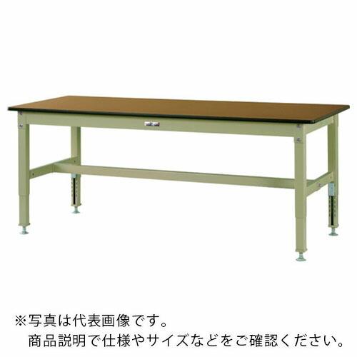 ヤマテック 中量作業台 ワークテーブル800シリーズ 高さ調整タイプ W1500×D600×H600~850mm 木目柄/ヤマテックグリーン ( SVMA-1560-MG ) (メーカー取寄)
