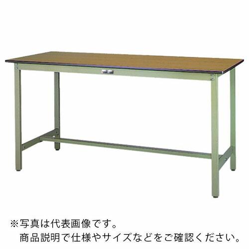 ヤマテック 軽量作業台 ワークテーブル300シリーズ 固定式 ポリエステル天板 W1200×D750×H900mm 木目柄/ヤマテックグリーン ( SWPH-1275-MG ) (メーカー取寄)