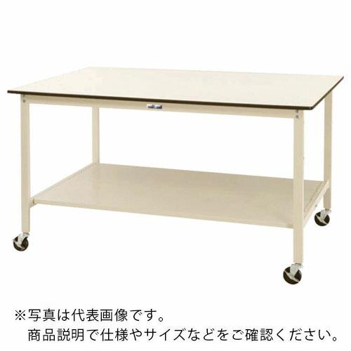 ヤマテック 軽量作業台 ワークテーブル ワイドタイプ 移動式 全面棚板付 W1800×D1200×H1016mm ( SWPWHC-1812TT-II ) (メーカー取寄)