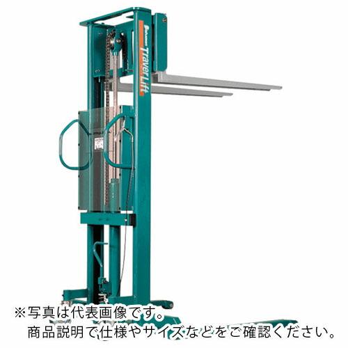 ビシャモン フォーク式リフター トラバーリフト(手動油圧式)早送り装置付 均等荷重500kg フォーク寸法600mm ストローク1500mm ( ST50HWN ) (株)スギヤス