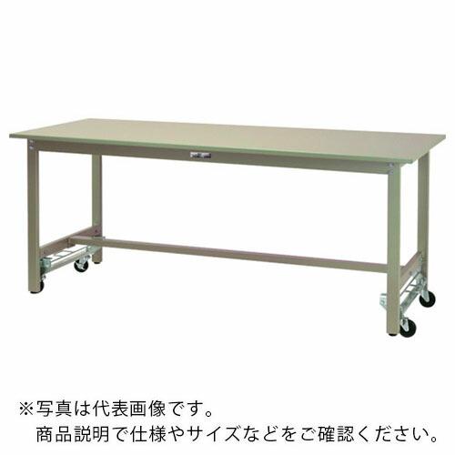 ヤマテック ワークテーブル300シリーズ ワンタッチ移動タイプ スチール天板 W1500×D600×H740mm ヤマテックグリーン ( SWSU-1560-GG ) (メーカー取寄)