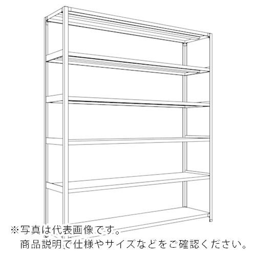 NF ( 日本ファイリング )　軽量開放棚　中棚ボルトレスタイプＷ１８００Ｄ４５０Ｈ２１００Ｆ６ ( LA76S-16 ) (メーカー取寄)