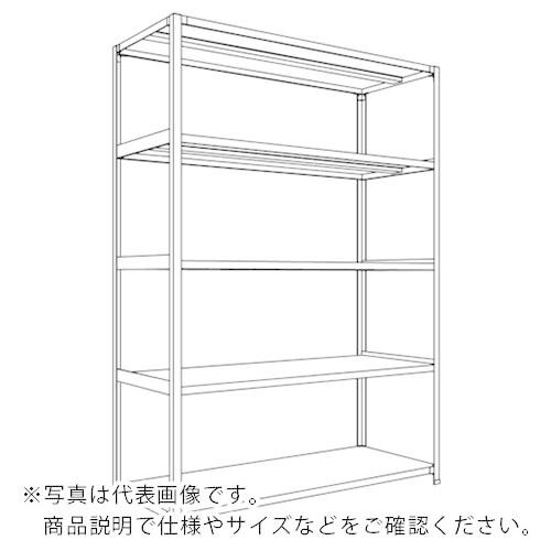 NF ( 日本ファイリング )　軽量開放棚　中棚ボルトレスタイプＷ１５００Ｄ６００Ｈ２１００Ｆ５ ( LA75L-15 ) (メーカー取寄)