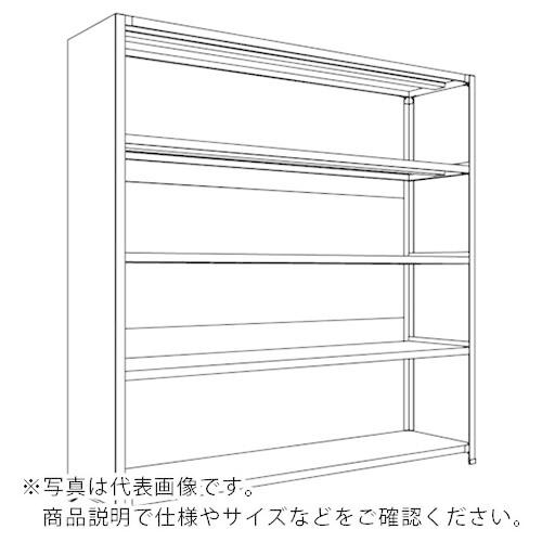 NF ( 日本ファイリング )　背板・側板付軽量物品棚Ｗ１８００Ｄ４５０Ｈ１８００Ｆ５ ( LA66S-25 ) (メーカー取寄)