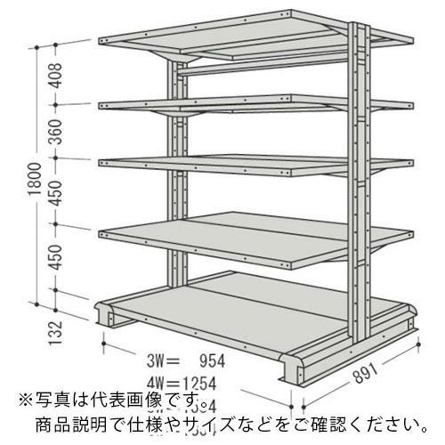 NF ( 日本ファイリング )　キャンチラック複式１連Ｗ１２５４Ｄ８９１Ｈ１８００Ｆ５ ( CR64S-W5 ) (メーカー取寄)