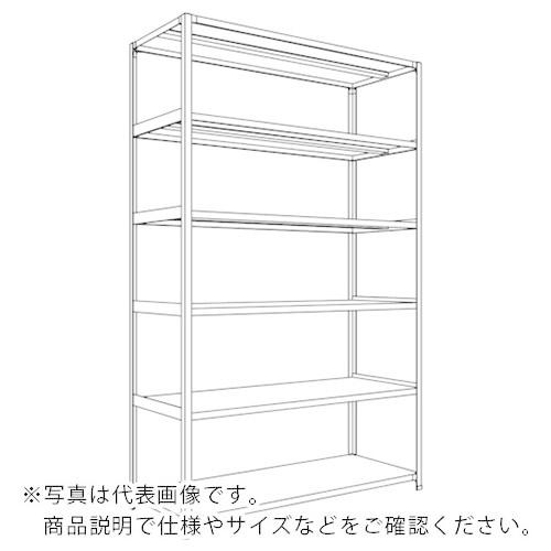 NF ( 日本ファイリング )　軽量開放棚　中棚ボルトレスタイプＷ１５００Ｄ６００Ｈ２４００Ｆ６ ( LA85L-16 ) (メーカー取寄)
