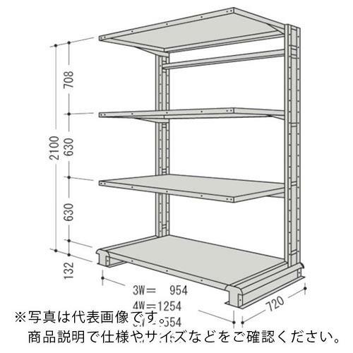 NF ( 日本ファイリング )　キャンチラック単式増結１連Ｗ１５５４Ｄ７２０Ｈ２１００Ｆ４ ( CR75L-S4B ) (メーカー取寄)