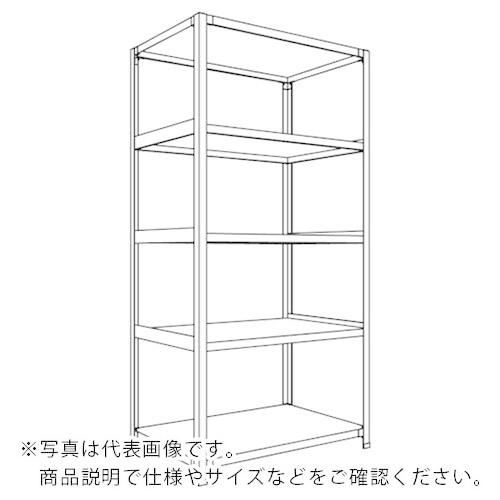 NF 軽量開放棚 ボルトレスタイプW900D600H1800F5 ( LA63L-15 )
