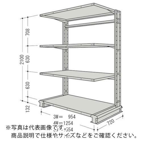 NF ( 日本ファイリング )　キャンチラック単式１連Ｗ９５４Ｄ７２０Ｈ２１００Ｆ４ ( CR73L-S4 ) (メーカー取寄)