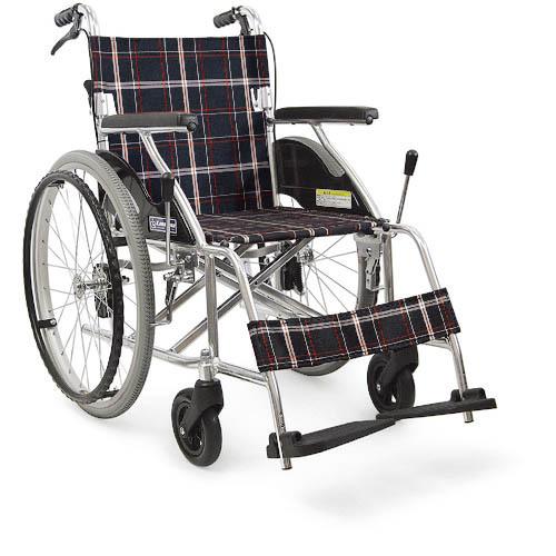 カワムラ 【非課税】 アルミ標準型自走用車いすKV22 ( KV22-40SB ) (株)カワムラサイクル (メーカー取寄) | 