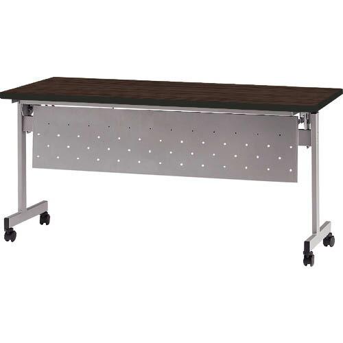 TOKIO ( 藤沢工業 )　天板跳上式スタックテーブル（パネル付）　１５００×６００ｍｍ　天板色：ローズ ( HSN-1560P-RO ) (メーカー取寄)