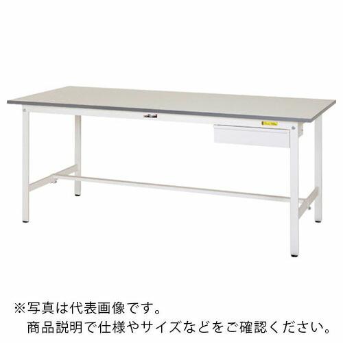 ヤマテック 軽量作業台 ワークテーブル150シリーズ 固定式 キャビネット付 W1800×D750×H740mm シルキーホワイト色 ( SUP-1875U-WW ) (メーカー取寄)