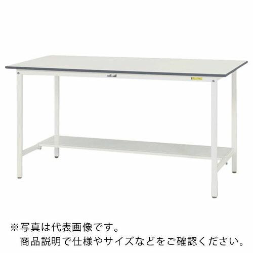 ヤマテック 軽量作業台 ワークテーブル150シリーズ 固定式 半面棚板付 W1200×D450×H950mm シルキーホワイト ( SUPH-1245T-WW ) (メーカー取寄)
