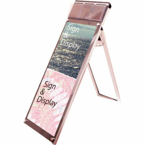 TOKISEI ポスター用スタンド看板 パンフレットケース付 A3縦縦ロウ片面ブラック(屋内用) ( PSSKPA3TTLKB )