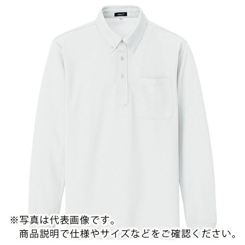 アイトス 吸汗速乾(クールコンフォート)長袖ボタンダウンポロシャツ(男女兼用) ホワイト 7 ( 10598-001-7 ) アイトス(株) (メーカー取寄) | 