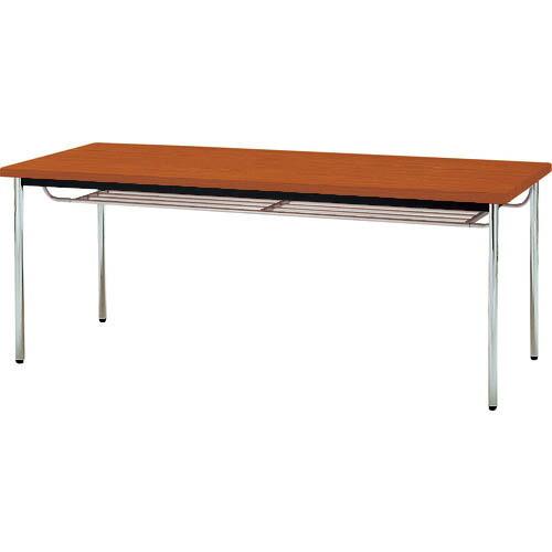 TOKIO ( 藤沢工業 )　ミーティングテーブル　丸脚棚付　１５００×９００ｍｍ　チーク　チーク ( TD-1590TM T ) (メーカー取寄)