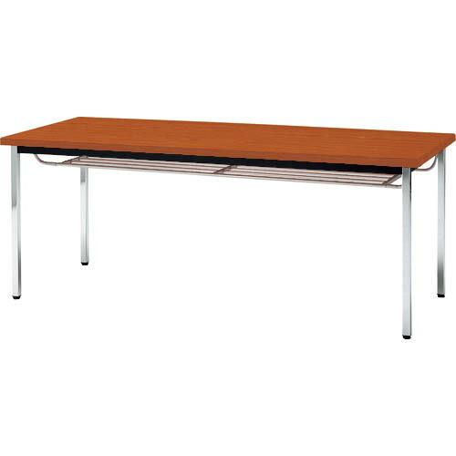 TOKIO ( 藤沢工業 )　ミーティングテーブル　角脚棚付　１８００×６００ｍｍ　チーク　チーク ( TD-1860TK T ) (メーカー取寄)