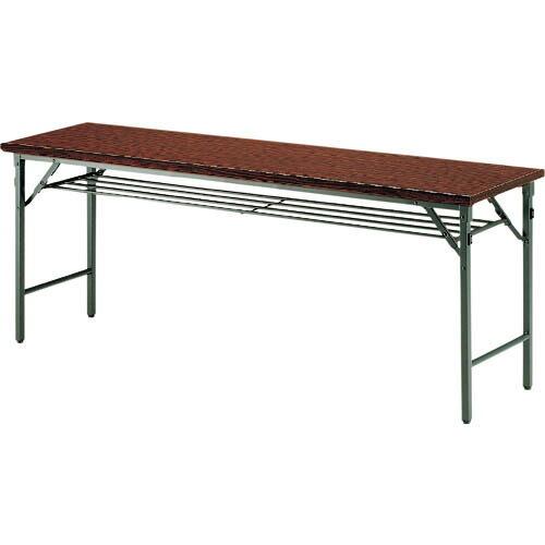TOKIO ( 藤沢工業 )　折りたたみテーブル　棚付　１５００×６００ｍｍ　ローズ　ローズ ( TWS-1560T RO ) (メーカー取寄)