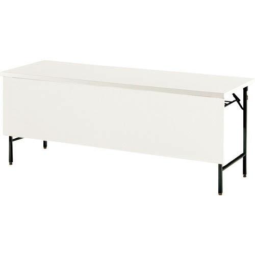 TOKIO ( 藤沢工業 )　折りたたみテーブル　棚付パネル付　１８００×６００ｍｍ　アイボリー　アイボリー ( TW-1860PT IV ) (メーカー取寄)