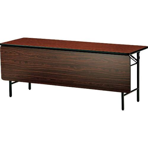 TOKIO 折りたたみ会議テーブル 棚付パネル付 1500×600mm ローズ ローズ ( TS-1560P RO )