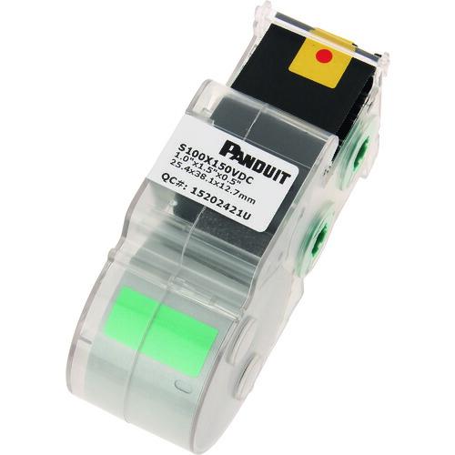 PANDUIT 熱転写ハンディプリンタ用セルフラミネートラベル ビニル 緑 印字部縦12.7mmx横25.4mm ( S100X150VDC )(10個セット)_1