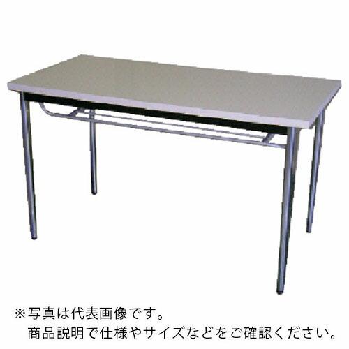 TOKIO ( 藤沢工業 )　ミーティングテーブル　丸脚棚付　１２００×６００ｍｍ　ニューグレー　ネオグレー ( TD-1260TM NG ) (メーカー取寄)